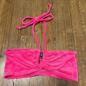 super cute barbie pink tube top that ties at the neck!🩷